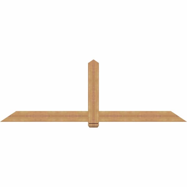 Ekena Millwork Eugene Smooth Timber Gable Bracket, Western Red Cedar, 96"W x 32"H x 1 1/2"D x 5 1/2"F, 8/12 Pitch GBW096X32X0206EUG00SWR - main